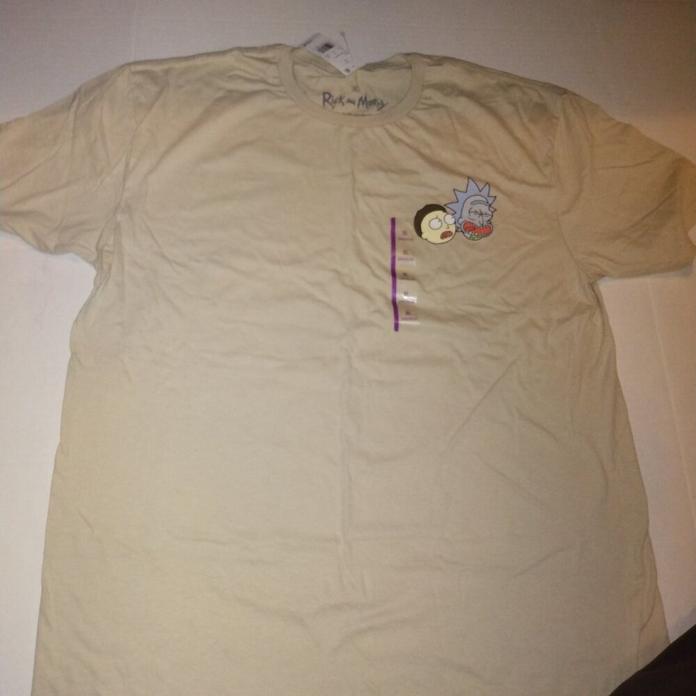 Rick And Morty Wubba Lubba Dub Dub Cartoon Network Anime T-shirt Tan Size XL